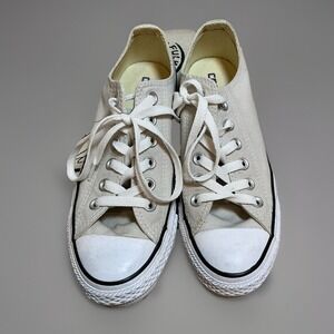 Converse All Star Low Top Canvas Sneakers Women's Size 7 Off White